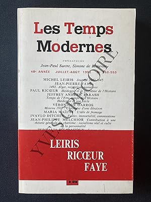 LES TEMPS MODERNES JUILLET-AOUT 1992 N°552-553