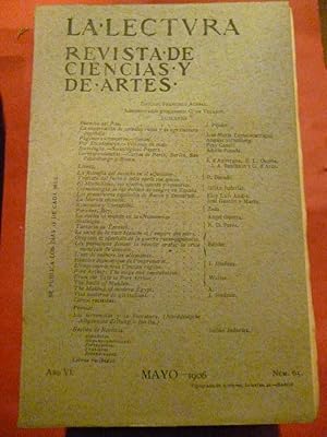 Seller image for LA LECTURA. Revista de Ciencias y de Artes. Director Francisco Acebal. Ao VI. Nm. 65. for sale by Carmichael Alonso Libros