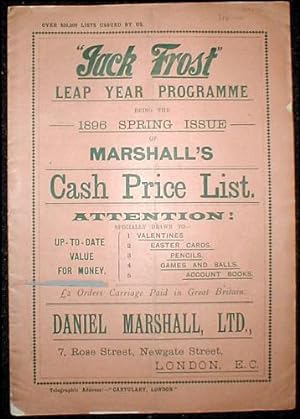 "Jack Frost" Leap Year Programme, being the 1896 Spring Issue of Marshall's Cash Price List.