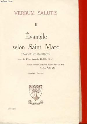 Bild des Verkufers fr VERBUM SALUTIS II - EVANGILE MARC zum Verkauf von Le-Livre