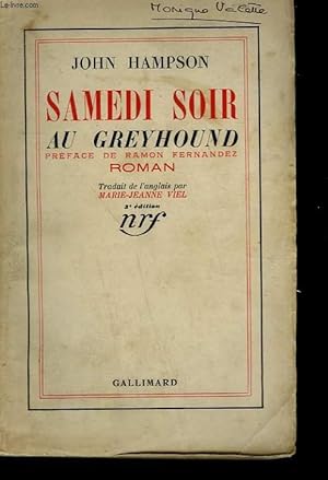 Bild des Verkufers fr SAMEDI SOIR AU GREYHOUND. ( SATURDAY NIGHT AT THE GREYHOUND ). zum Verkauf von Le-Livre