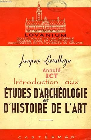 Seller image for INTRODUCTION AUX ETUDES D'ARCHEOLOGIE ET D'HISTOIRE DE L'ART for sale by Le-Livre