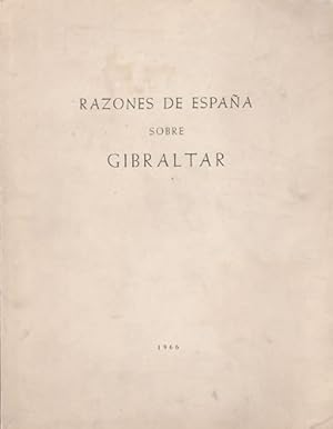 Seller image for Razones de Espaa sobre Gibraltar for sale by Librera Cajn Desastre