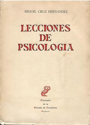 Bild des Verkufers fr Lecciones de psicologa zum Verkauf von Librera Cajn Desastre