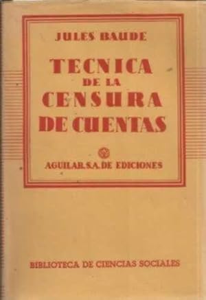 Seller image for TCNICA DE LA CENSURA DE CUENTAS for sale by Librera Cajn Desastre