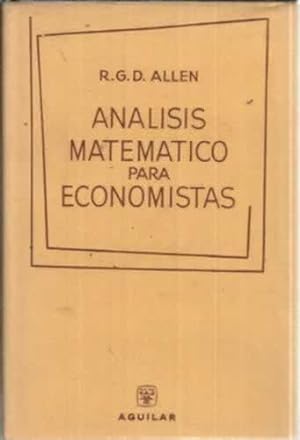 Bild des Verkufers fr ANLISIS MATEMTICO PARA ECONOMISTAS zum Verkauf von Librera Cajn Desastre