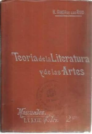 Bild des Verkufers fr MANUAL SOLER, 83: TEORA DE LA LITERATURA Y DE LAS ARTES zum Verkauf von Librera Cajn Desastre