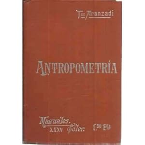 Imagen del vendedor de ANTROPOMETR�A a la venta por Librer�a Caj�n Desastre