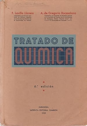Seller image for Tratado de qumica for sale by Librera Cajn Desastre