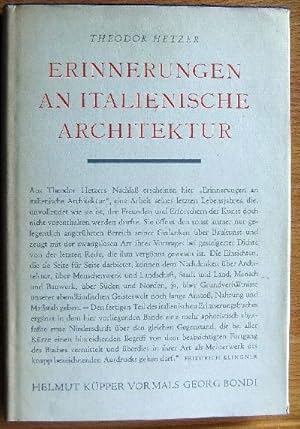 Seller image for Erinnerungen an italienische Architektur. for sale by Antiquariat Blschke