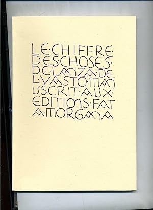 Seller image for LE CHIFFRE DES CHOSES. for sale by Librairie CLERC