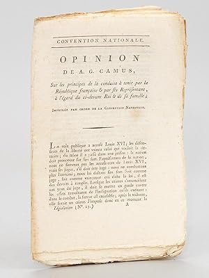 Opinion de A. G. Camus, Sur les Principes de la conduite à tenir par la République Française & pa...