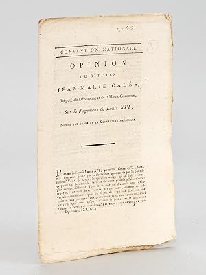 Opinion du Citoyen Jean-Marie Calès, Député du Département de la Haute-Garonne, sur le Jugement d...