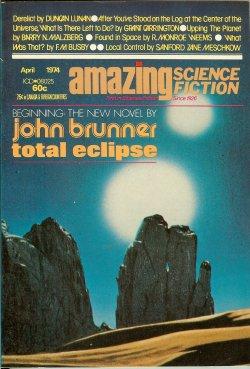 Image du vendeur pour AMAZING Science Fiction: April. Apr. 1974 ("Total Eclipse") mis en vente par Books from the Crypt