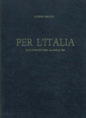 Per l'Italia. Dall'interventismo all'aprile 1945.