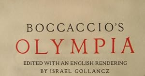 Seller image for Boccaccio's Olympia for sale by Veery Books