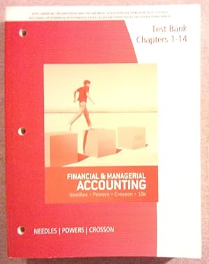 Immagine del venditore per Financial and Managerial Accounting, 10th Edition (10e), Test Bank: Chapters 1 - 14 venduto da Book Nook