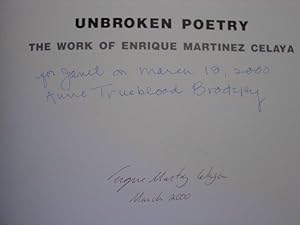 Bild des Verkufers fr Unbroken Poetry - the Work of Enrique Martinez Celaya zum Verkauf von Eastburn Books