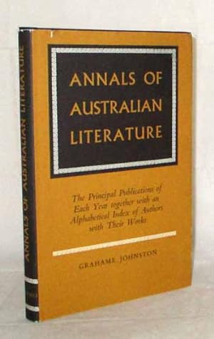 Bild des Verkufers fr Annals of Australian Literature zum Verkauf von Adelaide Booksellers