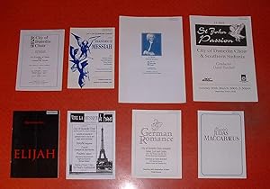 Seller image for Collection of Eight Programmes for sale by Renaissance Books, ANZAAB / ILAB