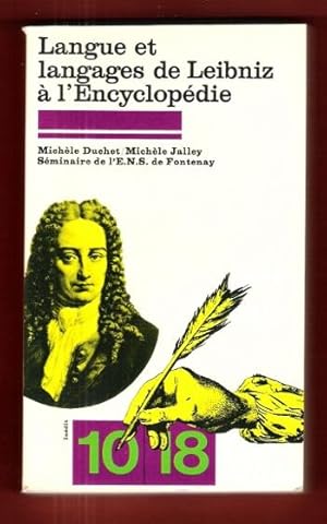 Imagen del vendedor de Langue et Langages De Leibniz  L'Encyclopdie : Sminaire De L'Ecole Normale Suprieure De Fontenay a la venta por Au vert paradis du livre