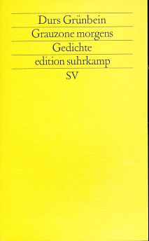 Bild des Verkäufers für Grauzone morgens. Gedichte. Edition Suhrkamp 1507 = N.F., Bd. 507 zum Verkauf von Fundus-Online GbR Borkert Schwarz Zerfaß
