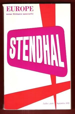 Imagen del vendedor de Europe , Revue Mensuelle . Juillet - Aot 1972 : Numro Spcial : STENDHAL a la venta por Au vert paradis du livre