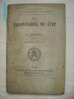 Bild des Verkufers fr LES VOLONTAIRES DE 1792(REVOLUTION FRANCAISE) zum Verkauf von Bibliofolie