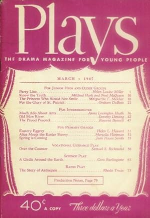 Bild des Verkufers fr Plays; the Drama Magazine for Young People (Vol. VI, No. 6; March, 1947) zum Verkauf von Paperback Recycler