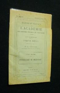 Image du vendeur pour Sance et travaux de l'Acadmie des sciences morales et politiques, septembre-octobre 1935 : Psychologie du Magistrat mis en vente par Abraxas-libris