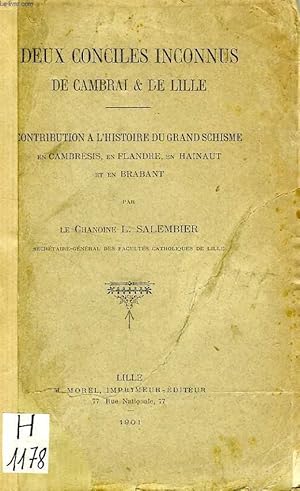 Imagen del vendedor de DEUX CONCILES INCONNUS DE CAMBRAI & DE LILLE DURANT LE GRAND SCHISME a la venta por Le-Livre