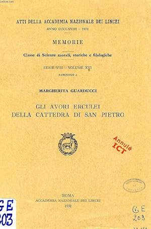 Bild des Verkufers fr GLI AVORI ERCULEI DELLA CATTEDRA DI SAN PIETRO zum Verkauf von Le-Livre