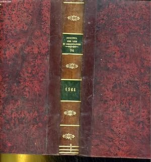 Bild des Verkufers fr RECUEIL GENERAL DES SENATUS-CONSULTES. LOIS, DECRETS ET ARRETES DEPUIS LE 2 DECEMBRES 1852. TOME DOUXIEME ANNEE 1864 zum Verkauf von Le-Livre