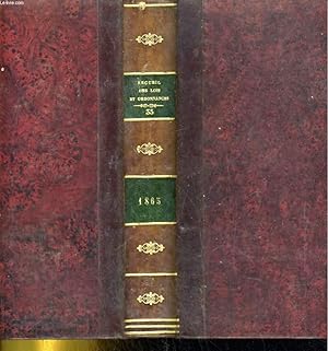 Bild des Verkufers fr RECUEIL GENERAL DES SENATUS-CONSULTES. LOIS, DECRETS ET ARRETES DEPUIS LE 2 DECEMBRES 1852. TOME TREIZIEME. ANNEE 1865 zum Verkauf von Le-Livre