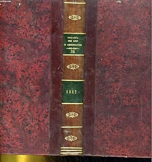 Bild des Verkufers fr RECUEIL GENERAL DES SENATUS-CONSULTES. LOIS, DECRETS ET ARRETES DEPUIS LE 2 DECEMBRES 1852. TOME DIXIEME. ANNEE 1862 zum Verkauf von Le-Livre