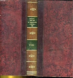 Bild des Verkufers fr RECUEIL GENERAL DES SENATUS-CONSULTES. LOIS, DECRETS ET ARRETES DEPUIS LE 2 DECEMBRES 1852. TOME SEIZIEME. ANNEE 1868 zum Verkauf von Le-Livre