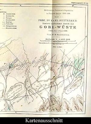 Geographische Skizze der Wüste Gobi zwischen Hami und Su-tschôu.