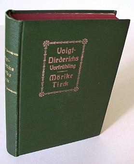 Bild des Verkufers fr Vorfrhling. Fnf ausgewhlte Novellen von Helene Voigt-Dietrichs. Mit einer Einleitung von Ludwig Schrder. / Eduard Mrike. Mozart auf der Reise nach Prag. Novelle. Mit einer Einleitung von Rudolf Krau. / Vittoria Accorombona. Ein Roman in fnf Bchern von Ludwig Tieck. Mit Einleitung und erklrender Anmerkung herausgegeben von Gotthold Klee. 3 Bde. in 1. zum Verkauf von Antiquariat An der Rott Oswald Eigl