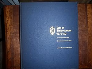 Seller image for List of Shipowners 1979-80 for sale by Gallois Books