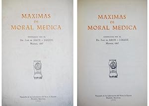 Imagen del vendedor de Mximas de Moral Mdica compiladas por. Madrid, 1847. a la venta por Hesperia Libros