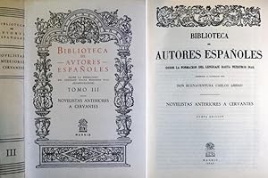 Seller image for Novelistas anteriores a Cervantes. (La Celestina; Lazarillo de Tormes; Nuez de Reinoso: Historia de los amores de Clareo y Florisea; El Patrauelo; Guzmn de Alfarache; Sobremesa y alivio de caminantes; Historia del Abencerraje y la hermosa Jarifa; Selva de aventuras, de Jernimo de Contreras; Doce cuentos de Juan Aragons; Gins Prez de Hita: Guerras civiles de Granada). for sale by Hesperia Libros