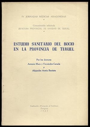 Imagen del vendedor de Estudio sanitario del Bocio en la provincia de Teruel. a la venta por Hesperia Libros