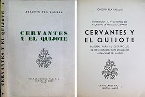 Seller image for Cervantes y El Quijote. Material para el desarrollo de tres conferencias escolares. for sale by Hesperia Libros