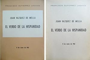 Bild des Verkufers fr Juan Vzquez de Mella, el verbo de la Hispanidad. Prlogo de Carlos Ruiz del Castillo. zum Verkauf von Hesperia Libros