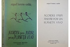 Bild des Verkufers fr Acordes para andar por un planeta vivo. zum Verkauf von Hesperia Libros