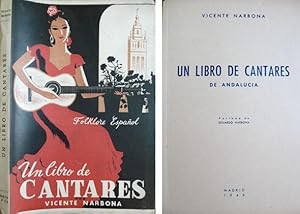 Bild des Verkufers fr Un libro de Cantares de Andalucia. zum Verkauf von Hesperia Libros