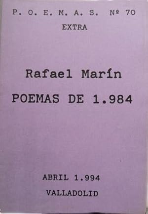 Imagen del vendedor de Poemas de 1984. a la venta por Hesperia Libros
