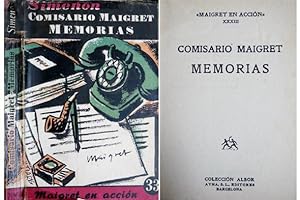 Imagen del vendedor de Comisario Maigret. Memorias. Novela. Traducción de F. Cañameras. a la venta por Hesperia Libros
