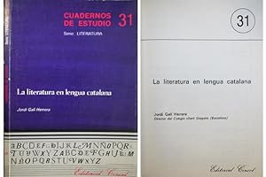 Seller image for La literatura en lengua catalana. for sale by Hesperia Libros