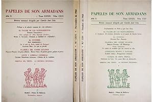 Bild des Verkufers fr Papeles de Son Armadans. Revista mensual dirigida por Camilo Jos Cela. Ao X, Octubre - Noviembre 1965. (J. Alberich: El erotismo femenino en el teatro de Garca Lorca: Segundo Serrano Poncela: El Filntropo; Pedro Gimferrer: Un ttulo de vendedor que me costar la vida; Alberto Adell: Divagaciones escocesas; Leopoldo de Luis: Un nuevo libro de Aleixandre (Retratos con nombre); Enrique Caracciolo: Otro enfoque de "Don Segundo Sombra"; Mara A. Salgado: Fantasa y realidad en "Alfanhu"; Jean Aristeguieta: En el aire de Doa Isabel de Portugal; Alastair Reid: Lo que se pierde; Paulino Posada: La gran fbrica; Emilio Vera: Si quieres ganar, golpea al perro; Cesareo Rodrguez Aguilera: Crnica de la realidad). zum Verkauf von Hesperia Libros